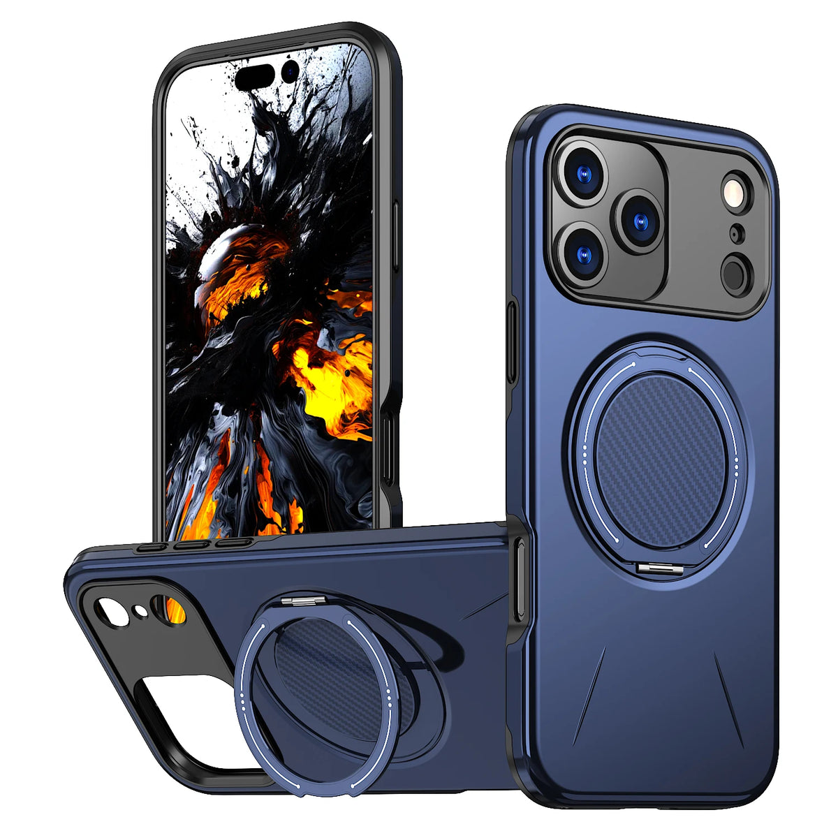 360° Magnetic Bracket Phone Case For iPhone 17 Air 11 12 13 14 15 16 17 Pro Max For Magsafe Shockproof Stand Holder Cover Funda