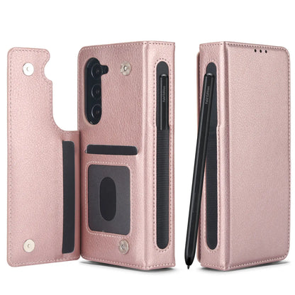 for Samsung Galaxy Z Fold 5/4/3 Phone Case,【RFID Blocking】for Women Men with Card Holder Leather Protective Cover for Z Fold 5