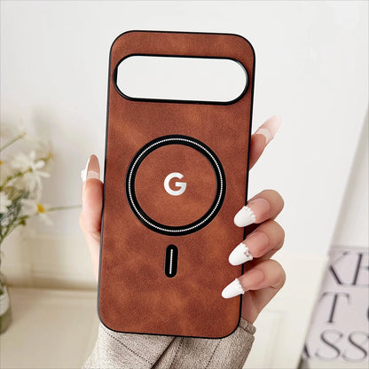 Luxury Business Leather Phone Case For Google Pixel 11 10 9 8 7 Pro XL 8A 7A For Magsafe Magnetic Wireless Charger Protect Cover