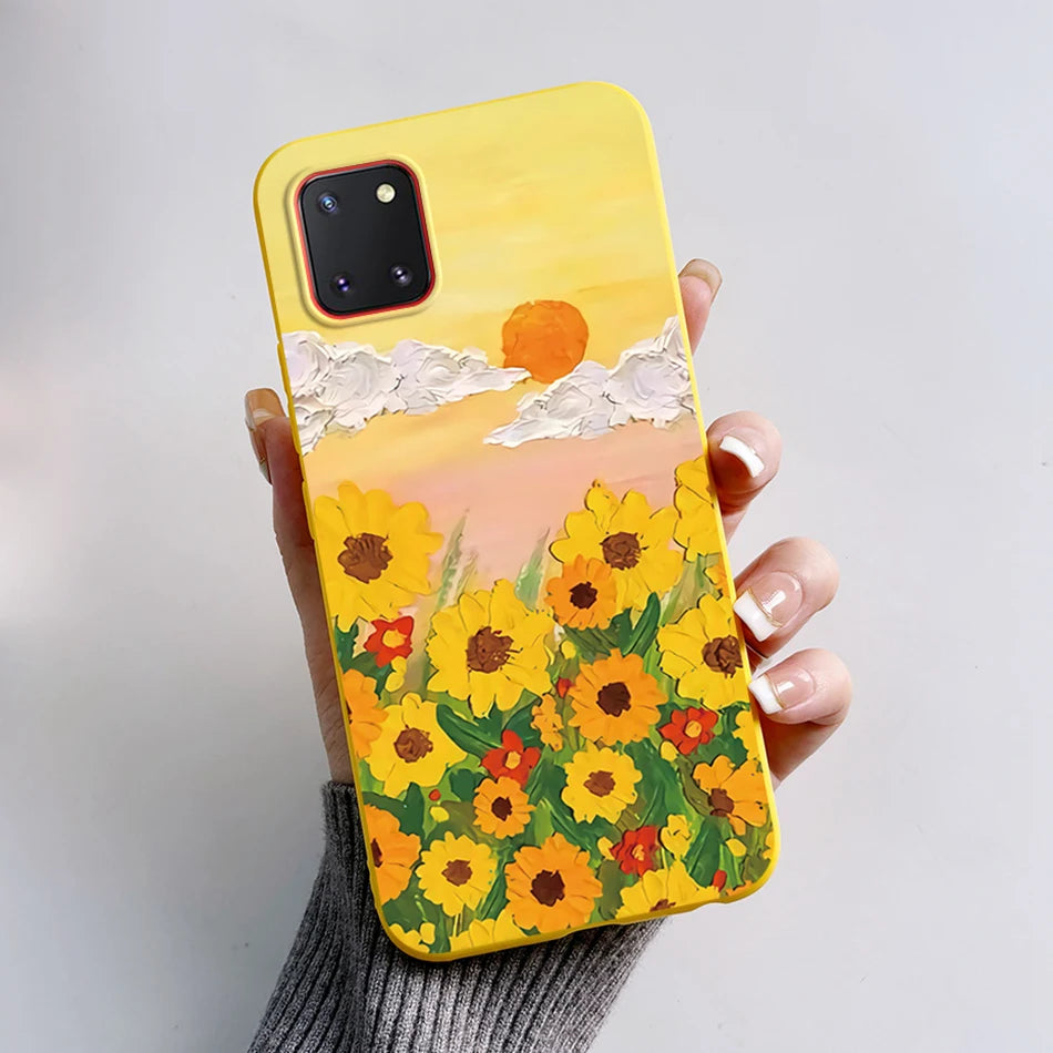 For Samsung Galaxy Note10 Lite Case SM-N770F 6.7'' Cute Bear Cartoon Cat Cover Soft TPU Phone Case For Samsung Note 10 Lite Bags