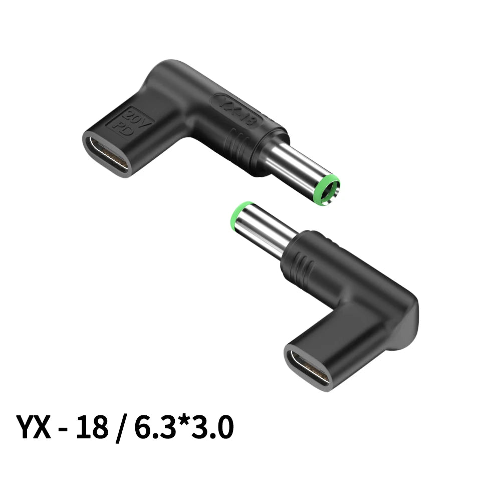 Laptop Power Adapter Connector Dc Plug USB Type C Female to Universal Male Jack Converter for Hp Dell Asus Acer Lenovo Notebook