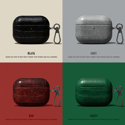 Crocodile Leather Pattern Headphone Case For Airpods 1 2 3 4 AirPods Pro 2 3 Bluetooth Case Plain PC Hard Earphone Cover ﻿
