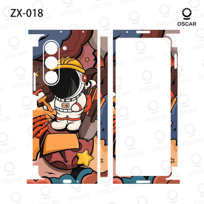 Colorful Anti-Scratch Stickers For Samsung Galaxy Z Fold 5 4 7 6 Fold5 Fold4 Protective Decal Skin Cover Back Film