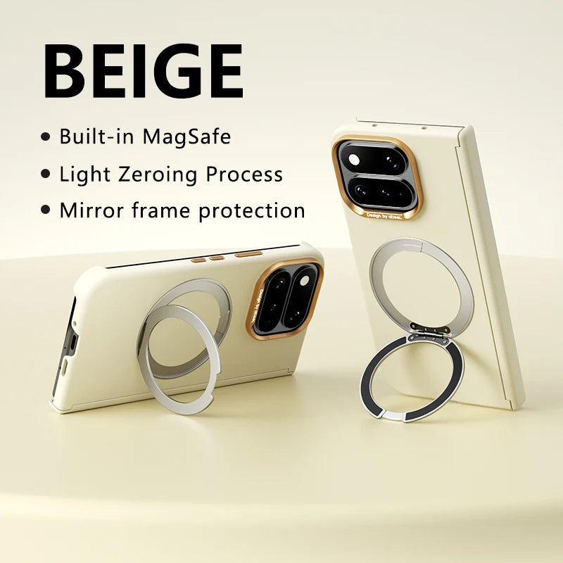 360 Rotating Magnetic Stand Skin Feel Case for Google Pixel 11 PRO FOLD for Magsafe Shockproof Hinge Protection Slim Fit Cover
