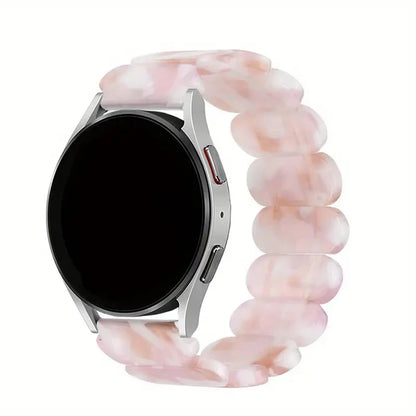 20mm/22mm Resin Strap for Samsung Galaxy watch 4/5/6/7 40mm 44mm Active 2/Gear s3 Elastic ring bracelet for Huawei GT 2/2e/pro