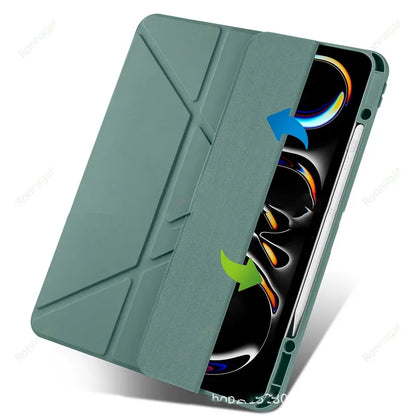 With Pencil Holder Case for IPad A16 Air11 M2 M3 2025 2024 iPad Air5 Air4 Gen IPad Pro11 M4 M2 10th 9th 8 7 10.2'' Air3 10.5 9.7