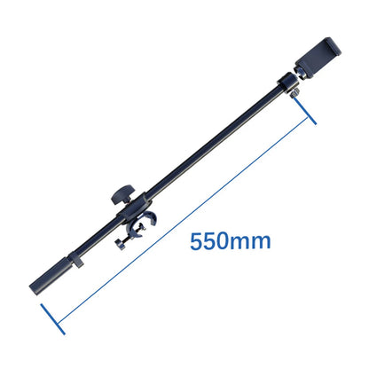 Metal Microphone Stand Adjustable Boom Arm Stands Heavy Duty Mic Clip Phone Holder Extension Bracket 55CM
