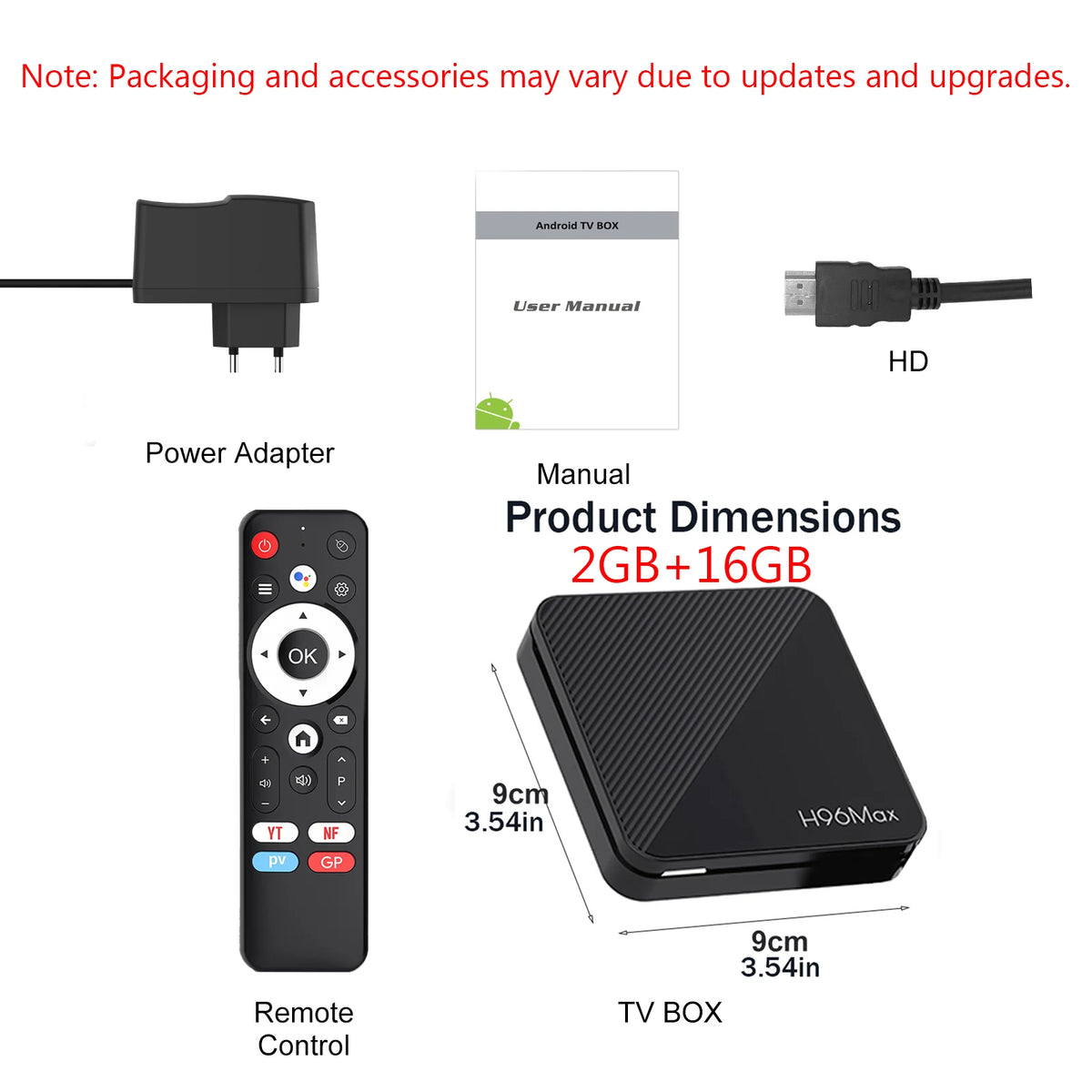 H96 MAX H313 Smart TV Box Android 14 TV Box 4K@60fps 100M/LAN Dual Wifi6 BT5.0 Google Voice Assistant Media Player Set Top Box