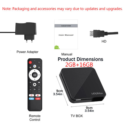 H96 MAX H313 Smart TV Box Android 14 TV Box 4K@60fps 100M/LAN Dual Wifi6 BT5.0 Google Voice Assistant Media Player Set Top Box