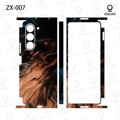 Colorful Anti-Scratch Stickers For Samsung Galaxy Z Fold 5 4 7 6 Fold5 Fold4 Protective Decal Skin Cover Back Film