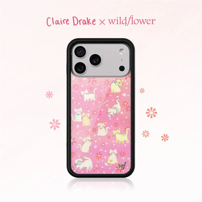 Wildflower ins Claire Drake Phone Case for iPhone 17 16 15 14 13 12 11 Pro Max Plus WF Fashion Pink Anime Cat shockproof Cover
