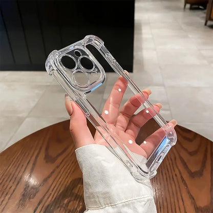 Four Corner Airbag Protection Drop Precision Hole Shockproof Case For iPhone 17 16 15 14 13 12 11 Pro Max Mini 7 8 Plus SE Air