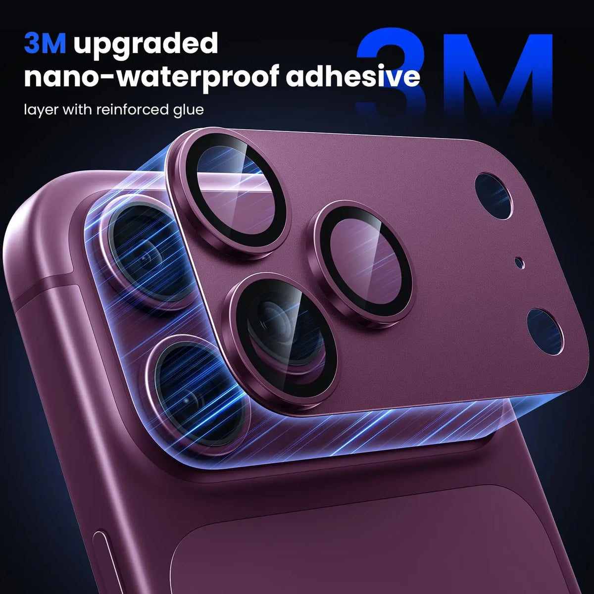 for Phone 17 Pro Max 17Air Camera Lens Protector Strong Adsorption Metal 9H+ Tempered Glass Camera Screen Full Protective Cover