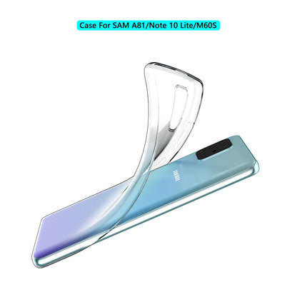 Clear Case for Samsung Note10 lite M60s Transparent Soft TPU Shockproof Phone Back Case for Samsung Galaxy Note 10 lite/A81/M60S