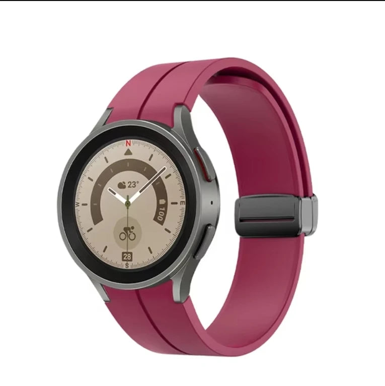 No Gap Magnetic Silicone Strap For Samsung Galaxy Watch 7 6 5 4 44mm 40mm Pro 45mm Bracelet Galaxy Watch6 Classic 43mm 47mm Band