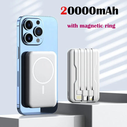 Taepiaai Magnetic Power Bank for Magsafes 20000mAh Wireless PD 22.5W Fast Charger Powerbank External Battery for IPhone Samsung