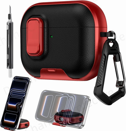 Safety Lock Case For AirPods Headphone Pro Pro 3 with Cleaning Kit Full Body Shockproof Protective Cover For AirPods 4 Pro3 2025