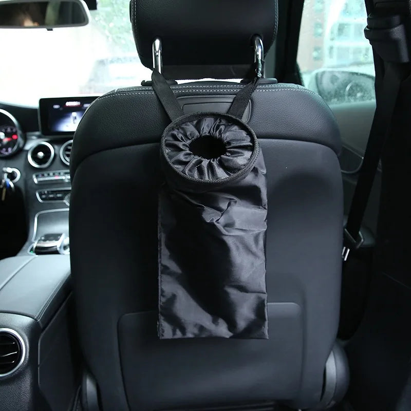 Foldable Car-Mounted Trash Can Multi-Functional Hanging Storage Bucket for Easy Car Access with Garbage Bag Included