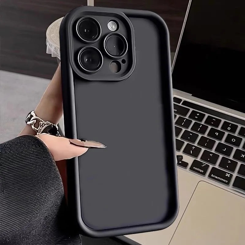 Candy Color Soft TPU Case For iPhone 17 17e 16 14 15 Pro Plus 13 12 11 Pro Max 16e Shockproof Silicone Phone Cover Fundas