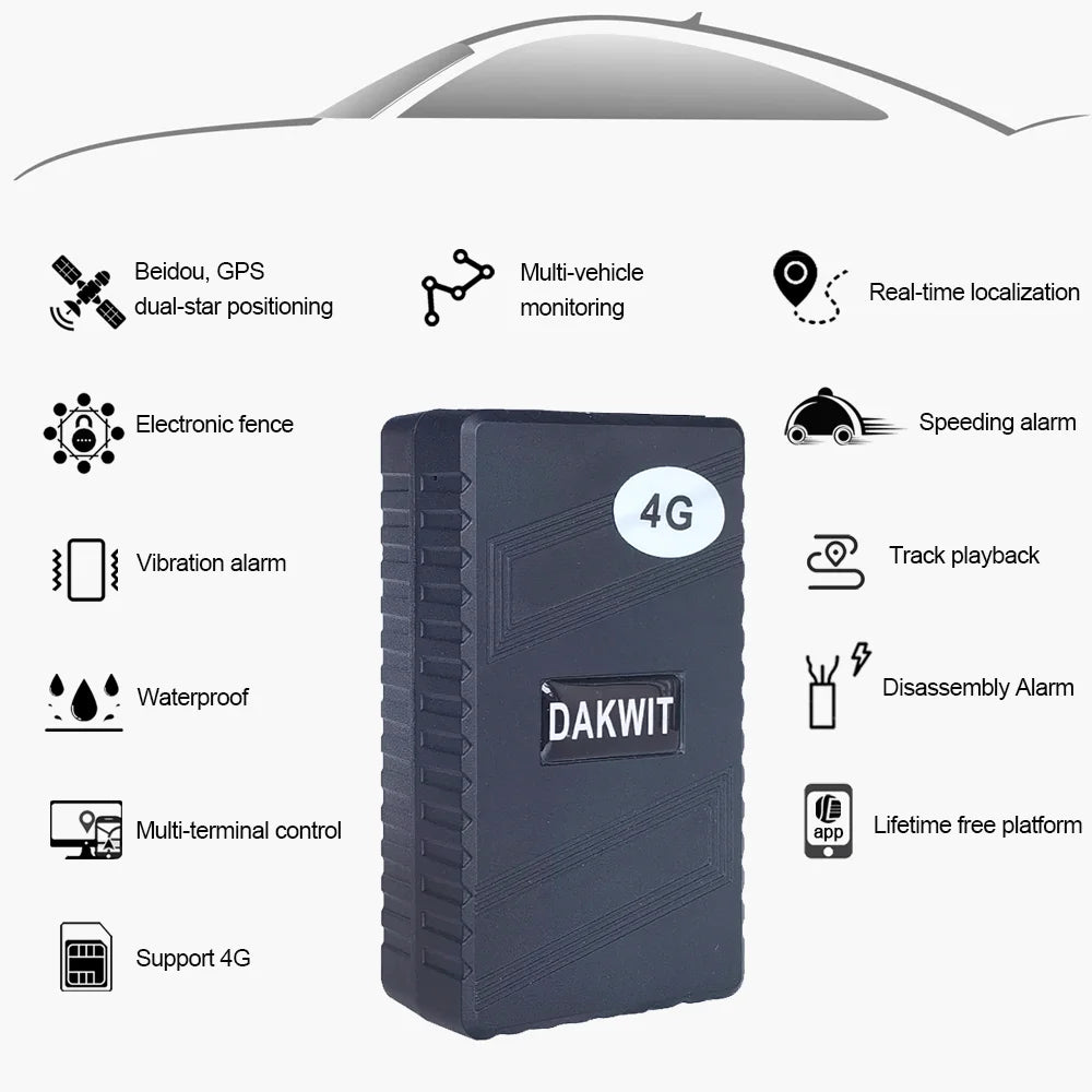 4G GPS Tracker Locator 10000mAh Strong Magnetic Waterproof Locator Car Vehicle