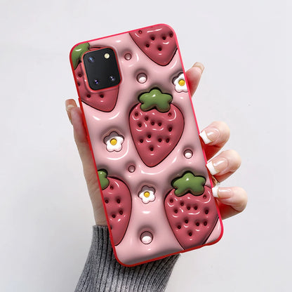 For Samsung Galaxy Note10 Lite Case SM-N770F 6.7'' Cute Bear Cartoon Cat Cover Soft TPU Phone Case For Samsung Note 10 Lite Bags