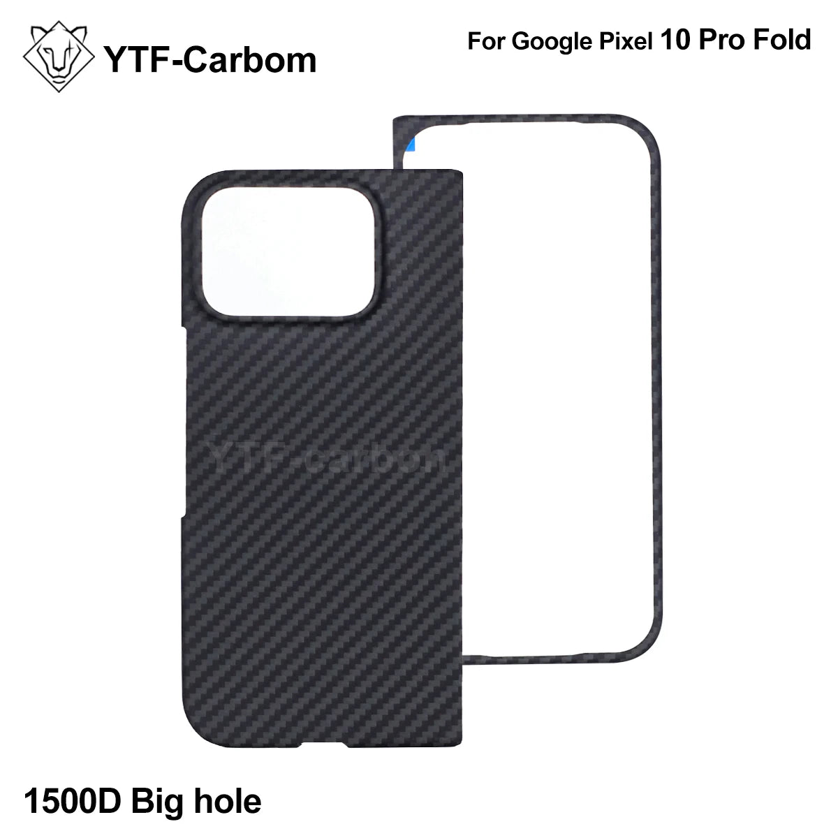 YTF-Carbon New Style for Google Pixel 9/10 Pro Fold Kevlar Carbon Fiber Hinge Protection Cover Ultrathin 11 Pro Fold Phone Case