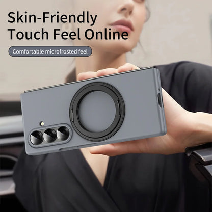 Matte Business Front Film 360° Magnetic Bracket Stand Military Armor Phone Case Samsung Galaxy Z Fold 7 6 5 4  for Magsafe Cover