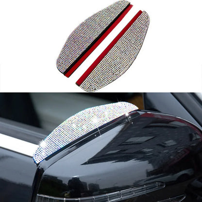 2Pcs Car Rear View Mirror Sticker Rain Eyebrow PVC Rear View Mirror Rain Visor Universal Rain Shield Shade Cover Protector