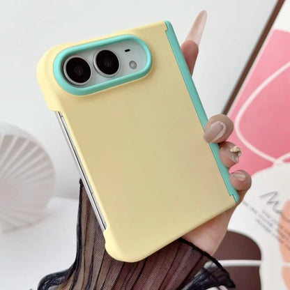 Camera Color Collision Hinge Protection Case For iPhone Duo For iPhone Folding Double Axis Frosted Shockproof Shell