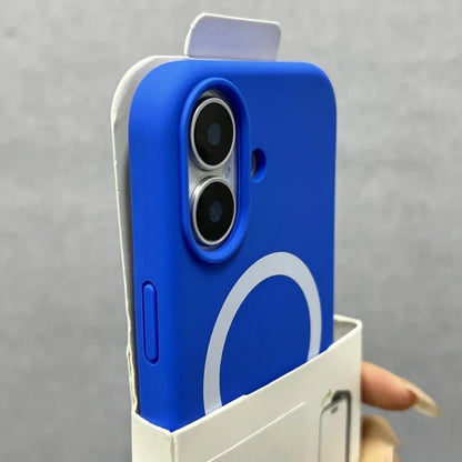 Original Liquid Silicone Magnetic Fluorescent Case For iPhone 17 16 Pro Max Candy Smooth Soft Armor Wireless Charge 17PM Cover