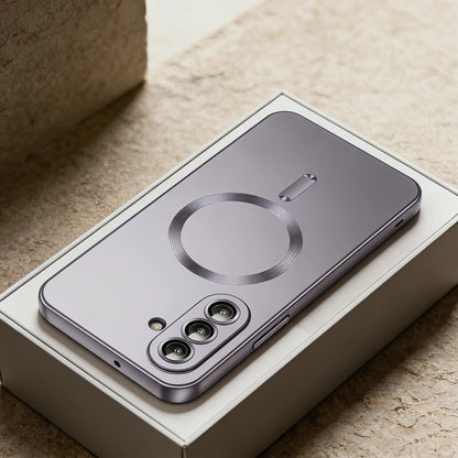 For Magsafe Metallic Soft TPU Phone Case for Samsung Galaxy S26 S25 S22 S21 Ultra Plus S24 S23 FE S25 Edge Lens Protection Cover