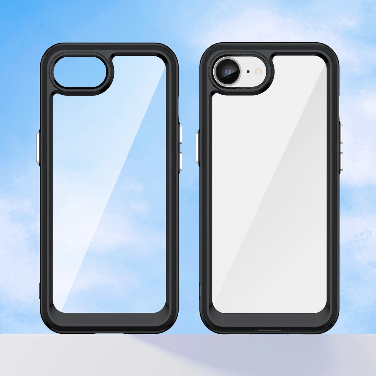 For iphone 17e Case For iphone 17e 16e Cover Coque Funda Hard Translucent Soft Frame Clear Back Phone Case iphone 17e