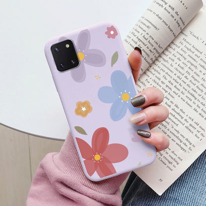 Soft Case For Samsung Galaxy Note 10 Lite Phone Cover Cute Flowers Butterfly Fundas TPU Coque For Samsung Note 10 Lite Bumper