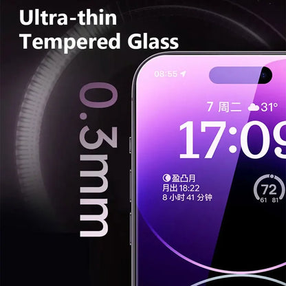 1-5Pcs Tempered Glass For iPhone 17 16 13 12 11 14 15 Pro Max  Screen Protector For IPhone17Pro XR X XS 8 Plus Protective Glass