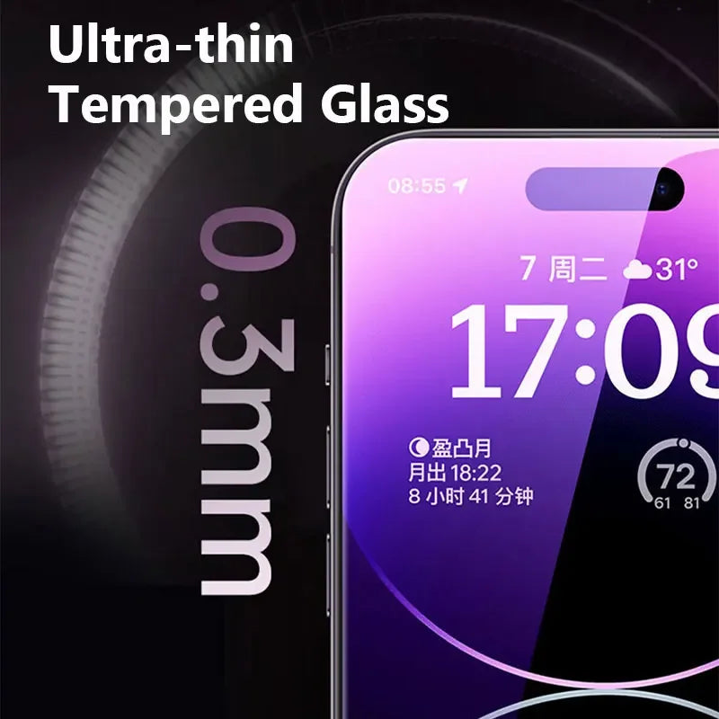 1-5Pcs Tempered Glass For iPhone 17 16 13 12 11 14 15 Pro Max  Screen Protector For IPhone17Pro XR X XS 8 Plus Protective Glass