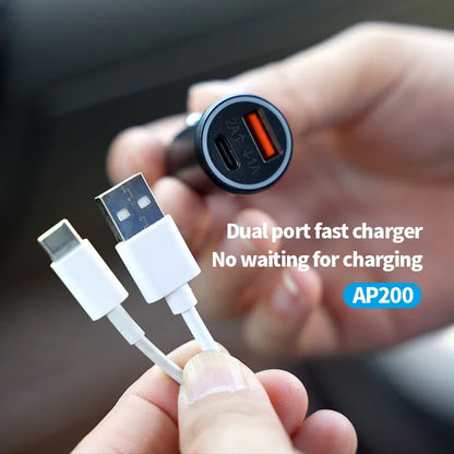 Universal Mini GPS Locator Track Car Charger Cigarette Lighter USB Type-C Adapter Hidden Use For iPhone IOS Apple Find My APP