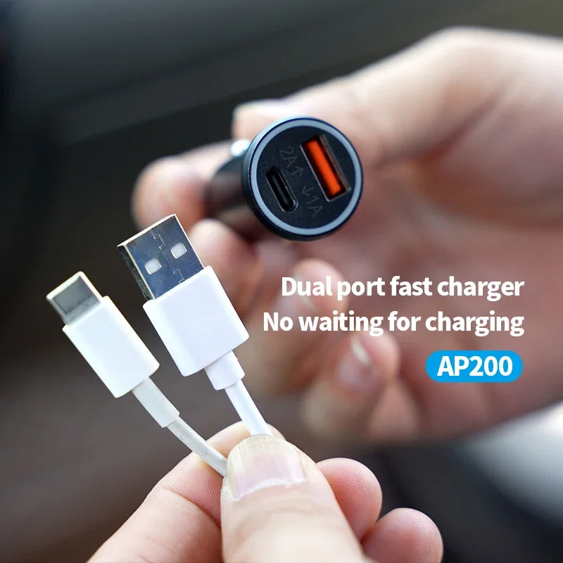 Universal Mini GPS Locator Track Car Charger Cigarette Lighter USB Type-C Adapter Hidden Use For iPhone IOS Apple Find My APP
