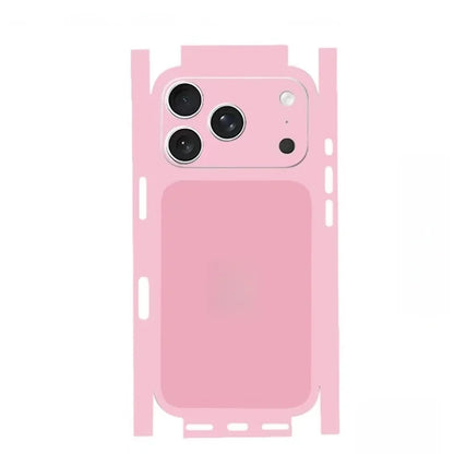 For Apple iPhone 17 16 15 14 IPhone13 Pro Max Full Body Wrap Decal Skin 3D Plain Color Rear Protective Sticker Film