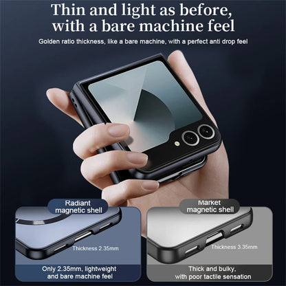 Luxury For Magsafe Matte Frosted AG Magnetic Phone Case For Samsung Z Flip 8 7 FE 6 5 ZFlip 4 3 Wireless Charge Protective Cover