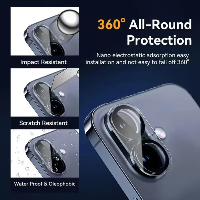 4Pcs Camera Protector For iPhone 17 16 15 14 13 Pro Max Mini 17Air Tempered Glass Len Screen Protectors Film For iPhone 17 16