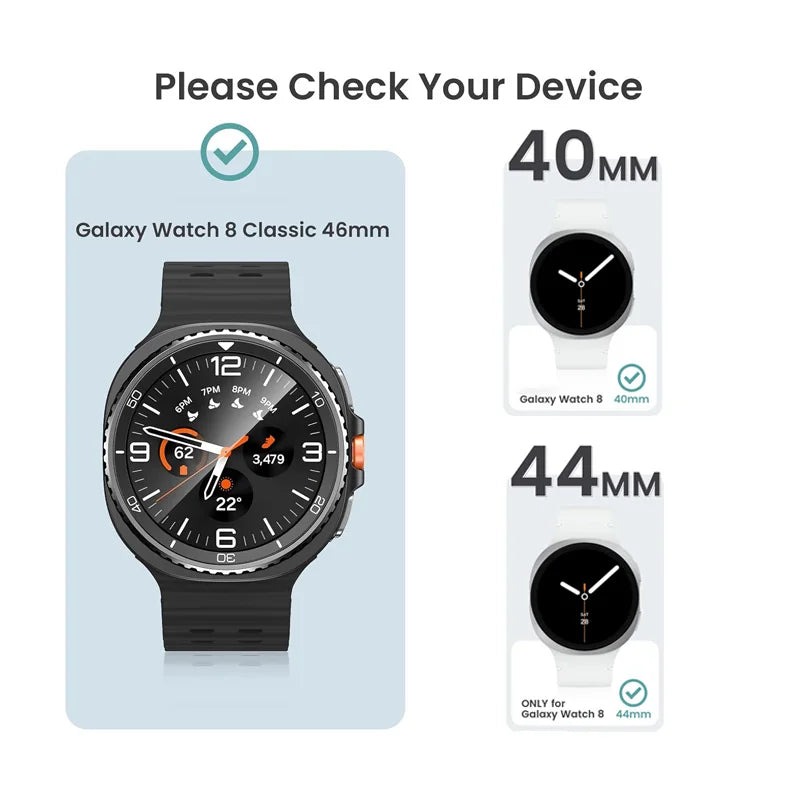 2PCS Tempered Glass For Samsung Galaxy Watch 8 Classic/8 40mm 44mmCover Anti-Scratch Screen Protector With Tool Easy Install Kit