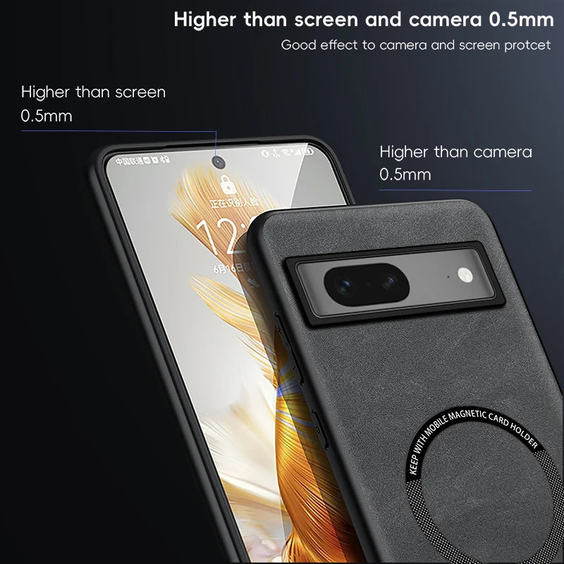 Magnetic Retro Leather Soft Case For Google Pixel 7 Pro 7A Pixel7 Pro Google7A Wireless Charging Phone Case Cover