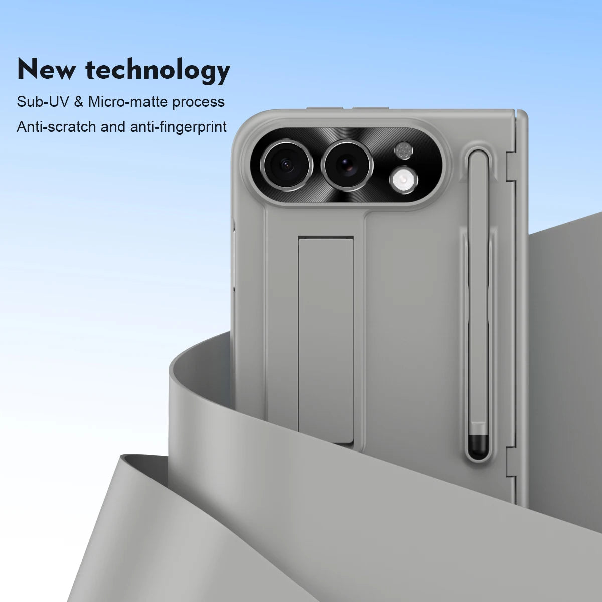 For iPhone Duo iPhone 18 Fold Bracket Phone Case With S Pen Hinge Protection Flim Glass Screen Shockproof Back Full Cover