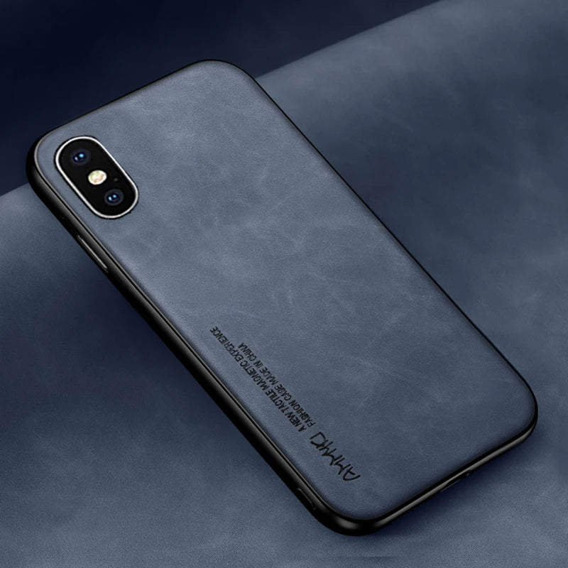 Simple pattern Soft leather cover For Apple Iphone X XS MAX XR TPU Silicone bumper case For For Apple Iphone X XS MAX XR Case