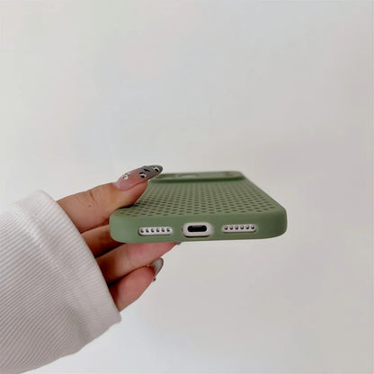 Heat Dissipation Breathable Cooling Phone Case For iPhone 17 Air 16 16e 15 14 13 12 Mini 11 Pro Max Plus Soft Silicone Cover