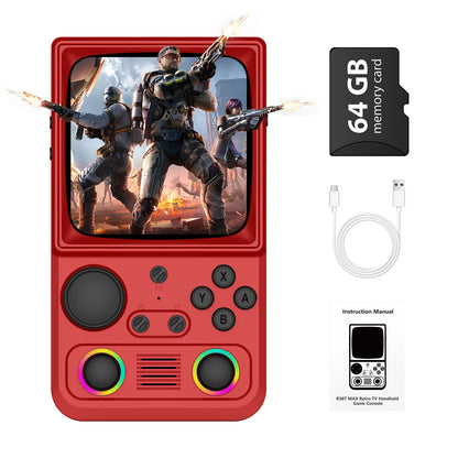 R40 Retro Handheld Game Console 4.0 Inch IPS Screen 720*720 EmuELEC System Built-in 22000+ Games Portable Video Game Player