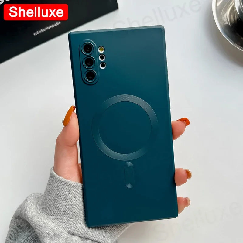 Note10 Plus Case Shelluxe Luxury For Magsafe Wireless Charge TPU Soft Case For Samsung Galaxy Note 10 Plus 20 Note20 Ultra Cases
