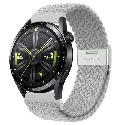 20 22mm Strap for Samsung Galaxy Watch 7 6 5 4 Band 40/44mm 5Pro Active 2 Gear S3 Braided Elastic Bracelet for Huawei GT2/3 4Pro