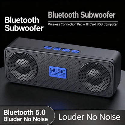 S18 Bluetooth Speaker W/ Subwoofer, FM Radio, 20H Battery, Waterproof, Stereo for Phone/PC Outdoor