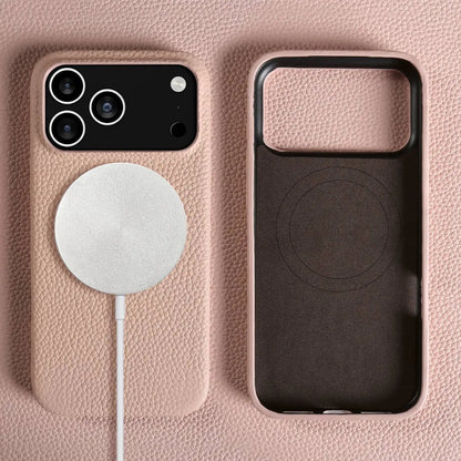 Luxury Magnetic Genuine Leather Case For iphone 17 Pro Max 16 15 14 13 12 11 for Magsafe Full Covered Phone Cases Back Cover